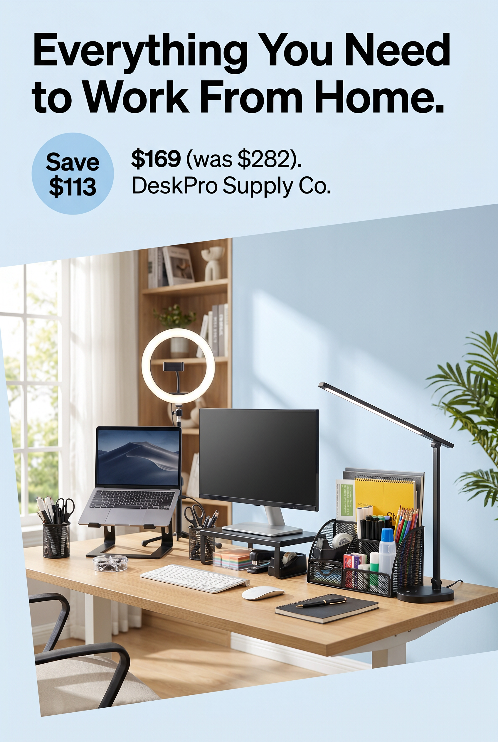 Complete Home Office Bundle — DeskPro Essential Kit