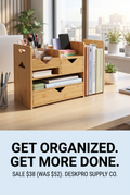 Bamboo Desk Organizer Set — 5 Piece