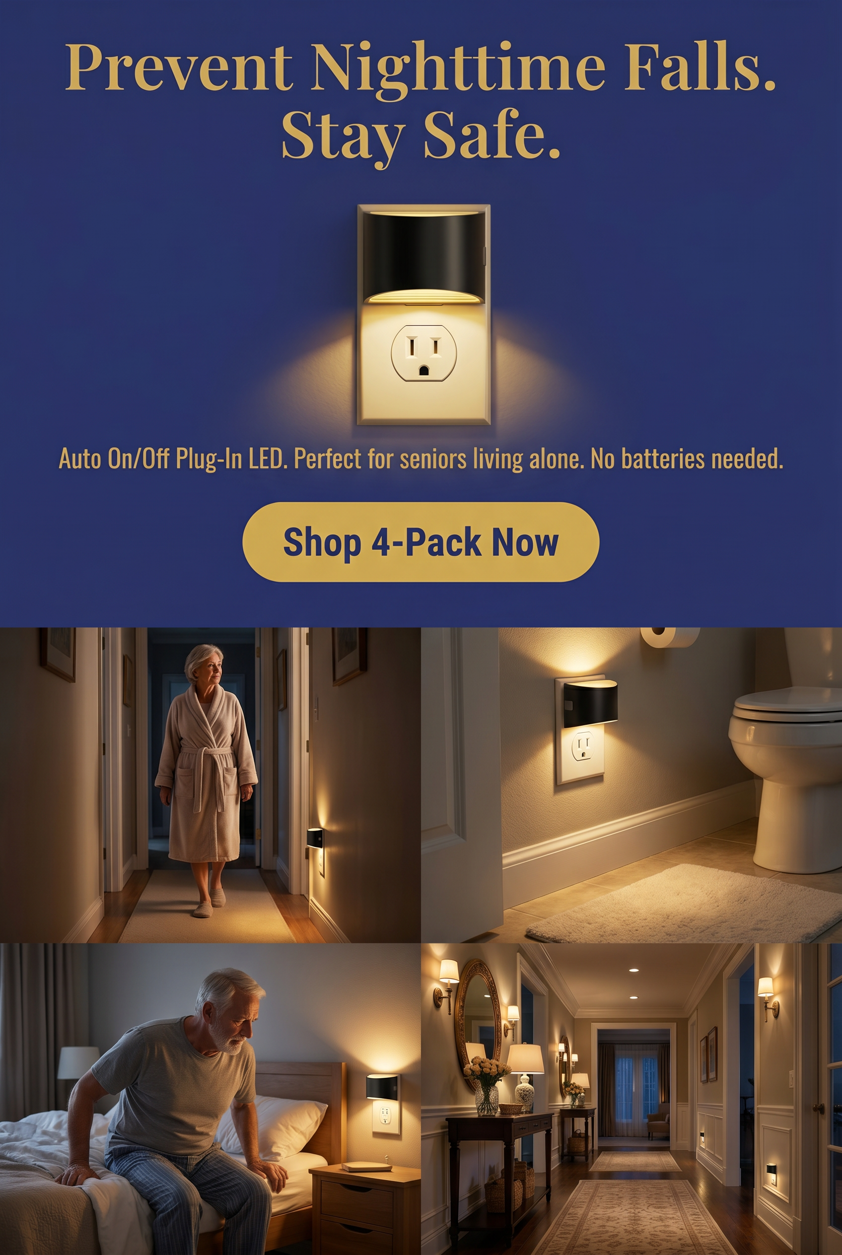 Motion Sensor Night Light Set 4 Pack