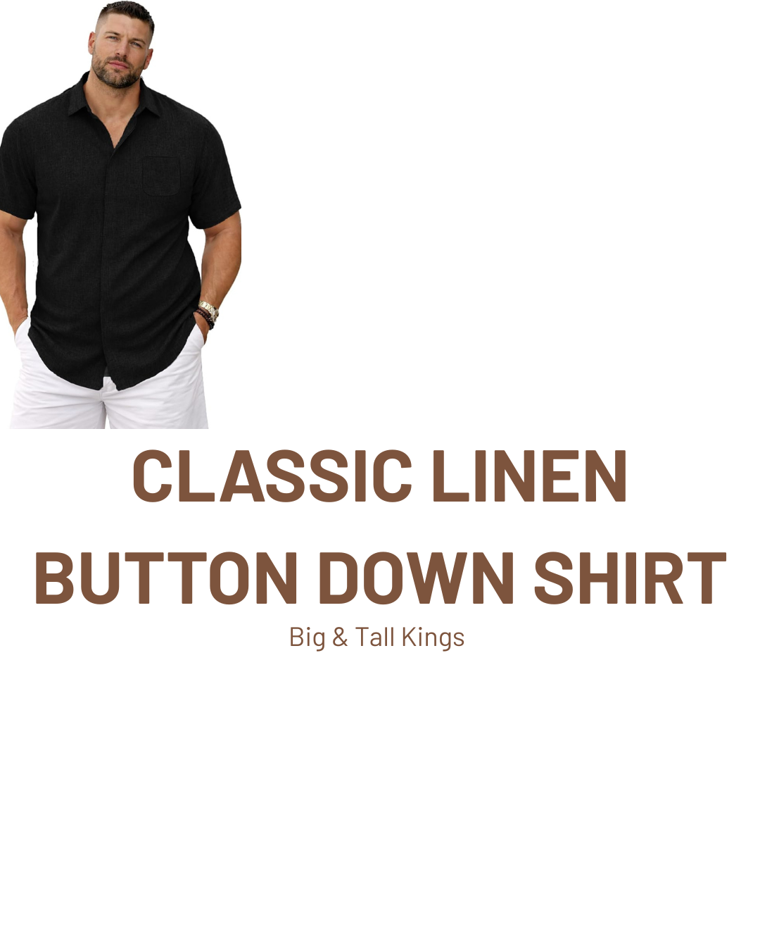 Classic Linen Button Down Shirt — Big & Tall